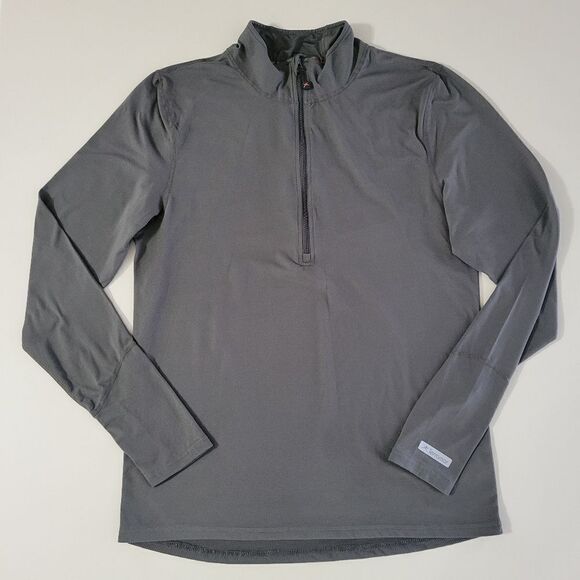 Terramar Men's Gray Half-Zip Long Sleeve Top - Picture 1 of 12